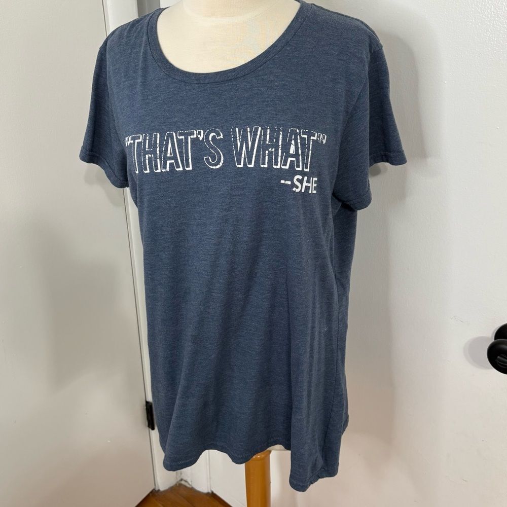 The Office T-Shirt Heather Blue That's What She Said Broken In Tee